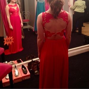 Red Sherri Hill Prom Dress Size 6